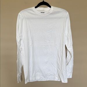 Lands' End Men's Crisp White Long Sleeve Tee
